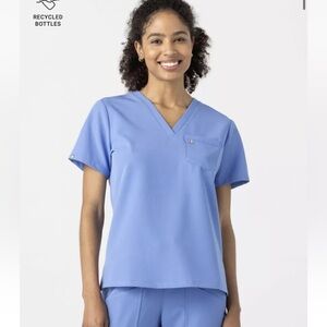 Mediclo fysel ciel blue scrub set size medium